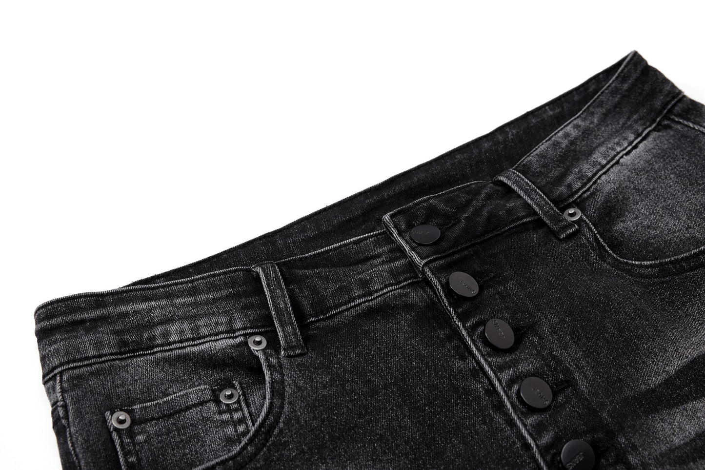 CapCabin Stacked Washed Denim Pants