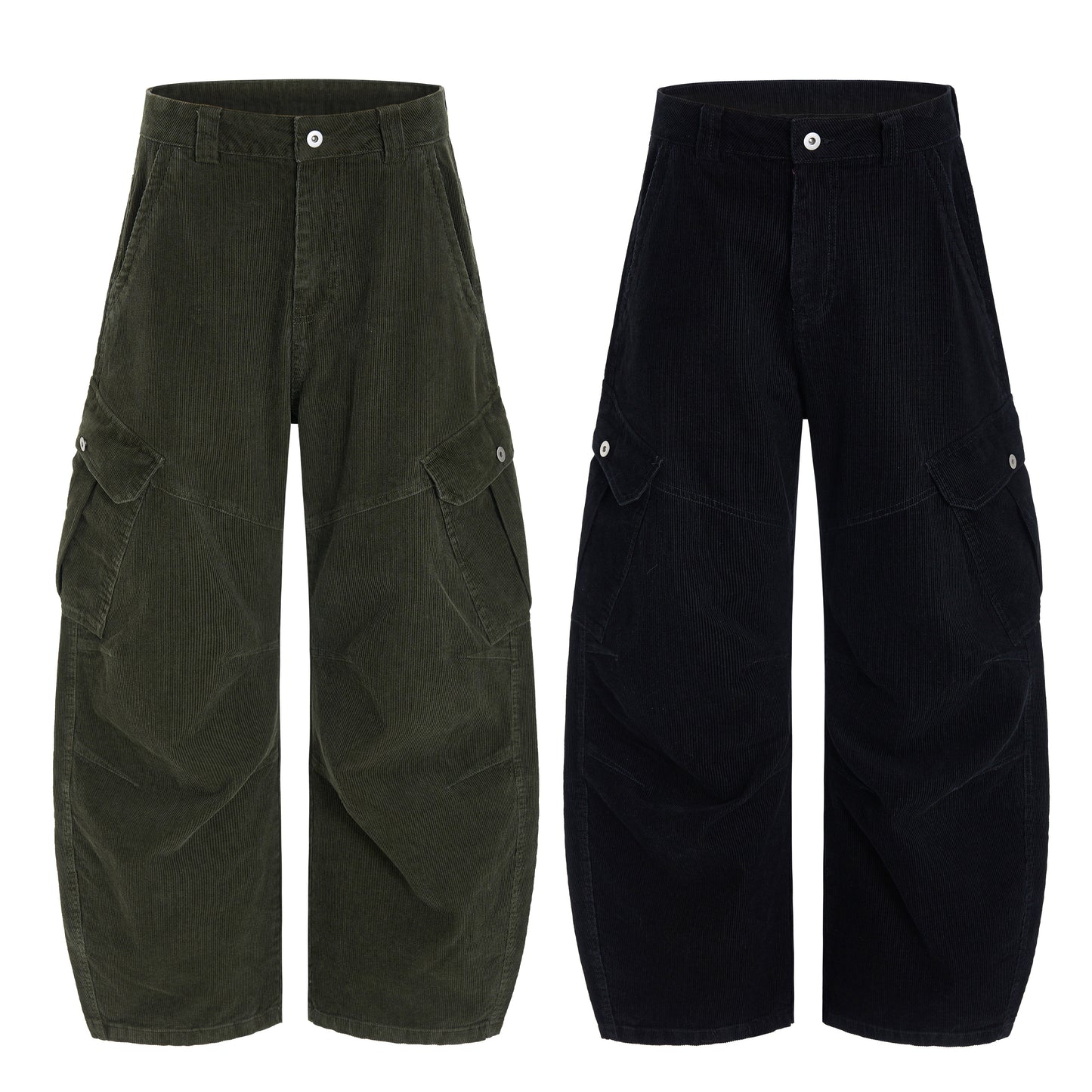 CapCabin Corduroy Utility Wide-Leg Pants