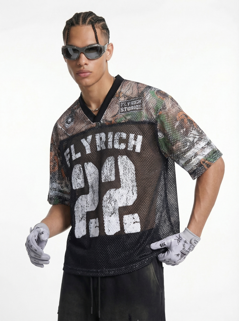 CapCabin “Fly Rich 22” Mesh Jersey T-Shirt