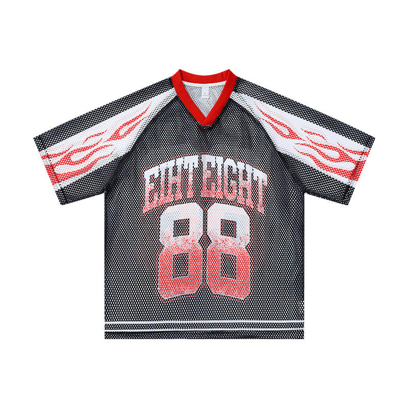 CapCabin “College 88 Flame” Mesh Jersey T-Shirt