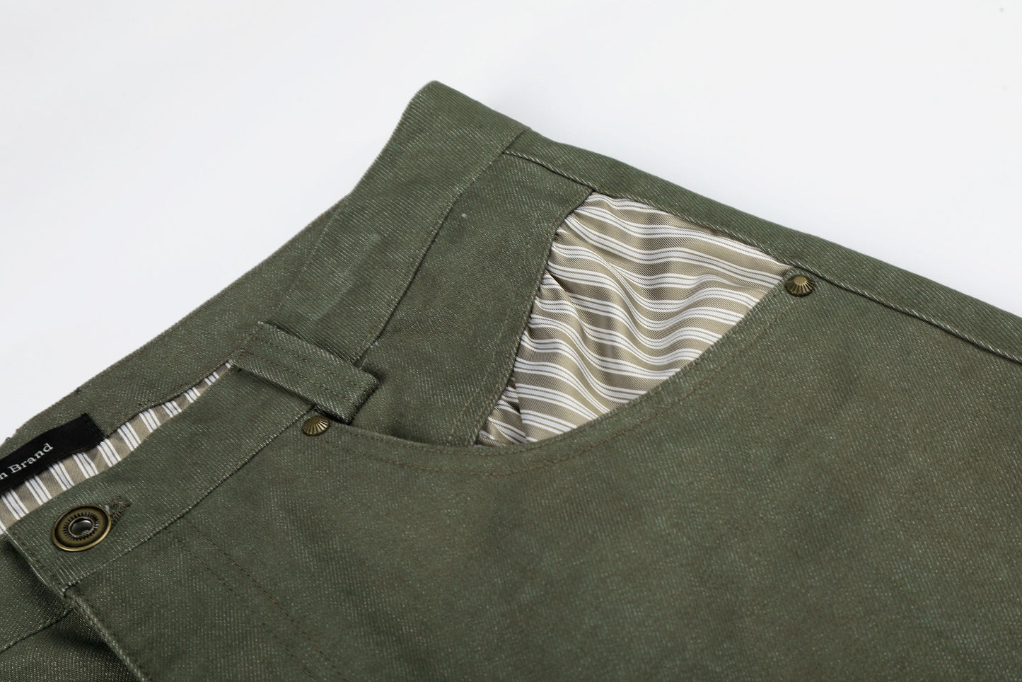 CapCabin “Vintage Utility Fold-Hem Pants”