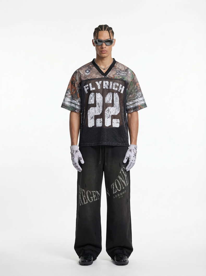 CapCabin “Fly Rich 22” Mesh Jersey T-Shirt