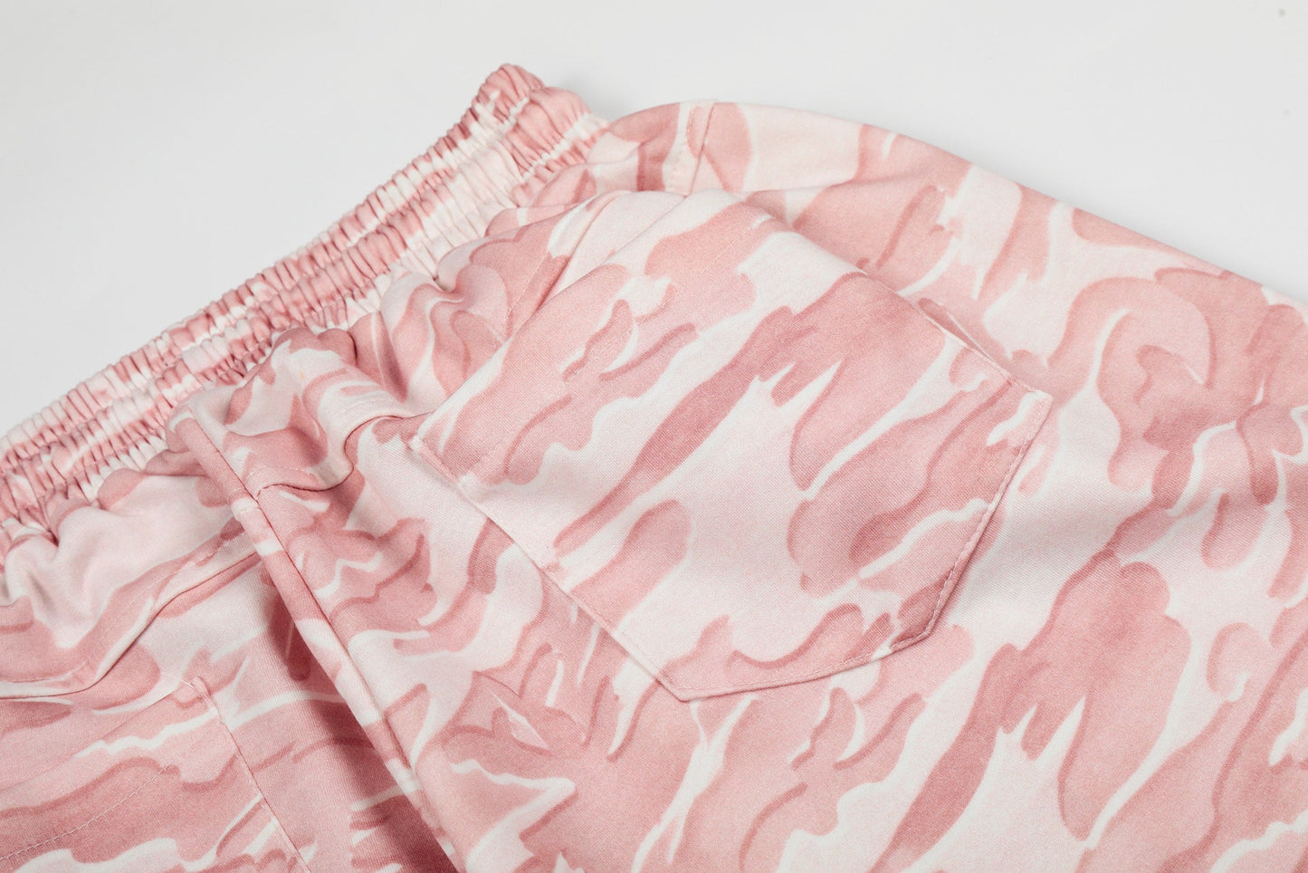 CapCabin Pink Camo Wide-Leg Sweatpants