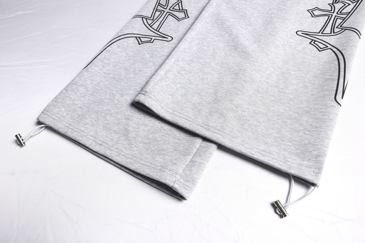 CapCabin Gothic Outline Wide-Leg Sweatpants