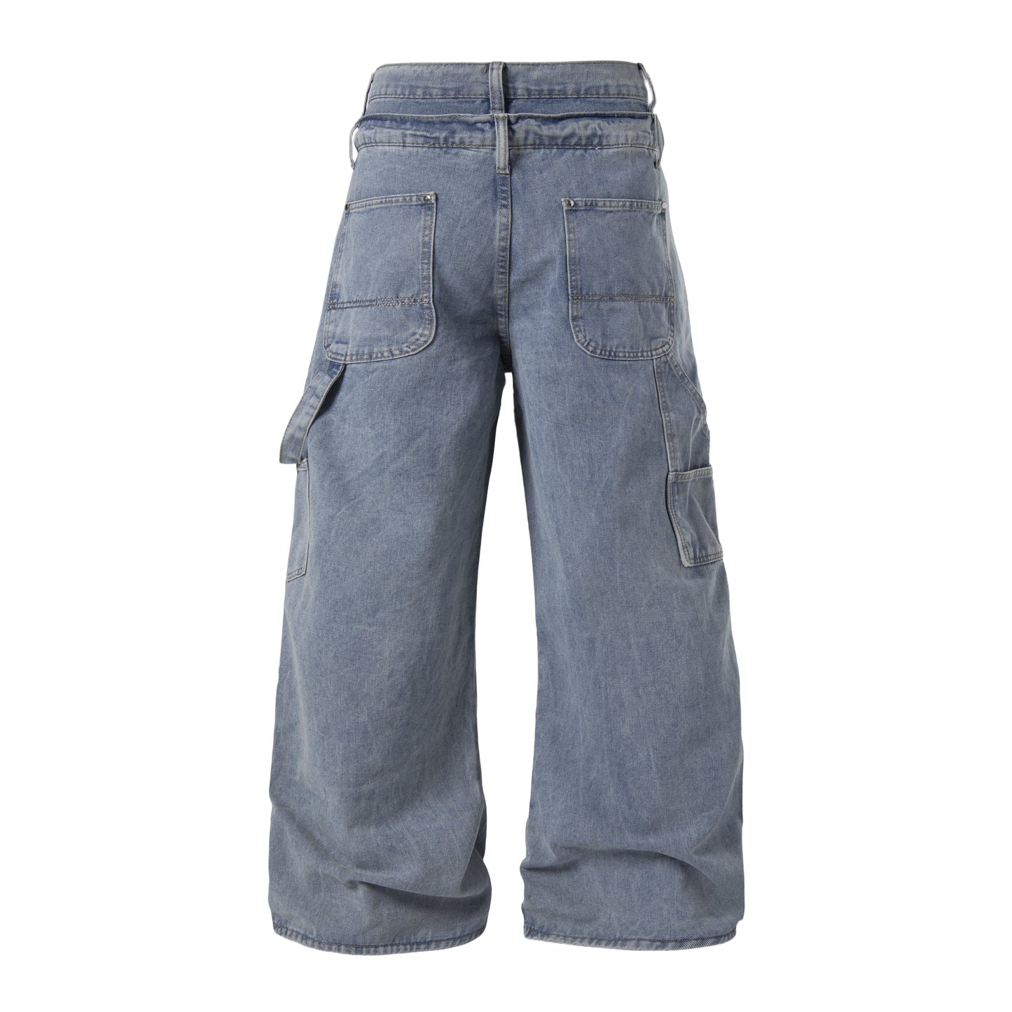 CapCabin Distressed Panel Denim Pants