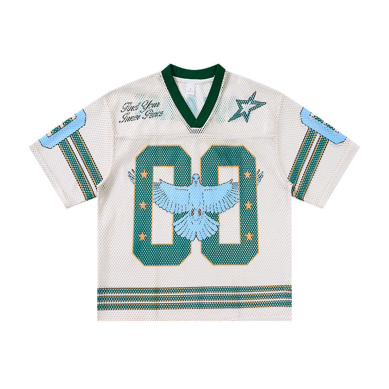 CapCabin “Love Peace 00” Mesh Jersey T-Shirt