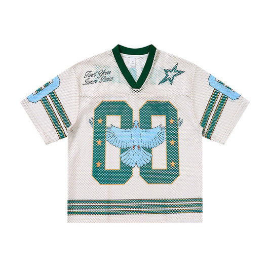 CapCabin “Love Peace 00” Mesh Jersey T-Shirt
