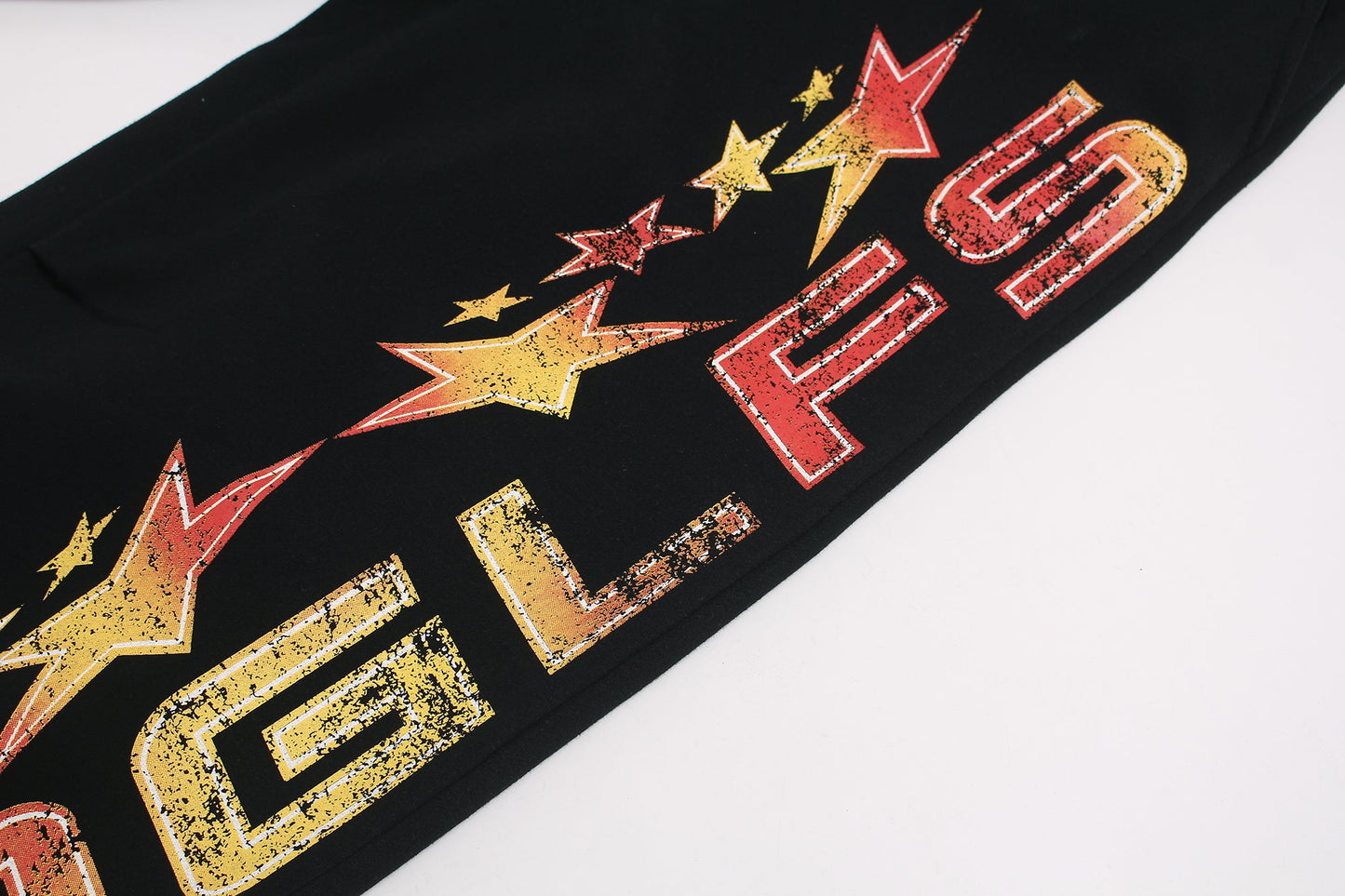 CapCabin Fleece-Lined Glitter Star Wide-Leg Sweatpants