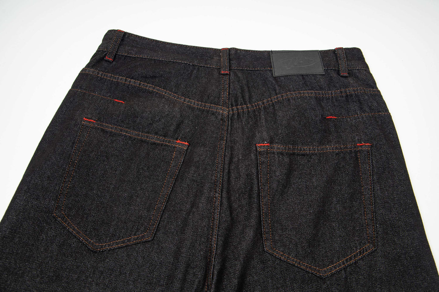 CapCabin Hook Closure Wide-Leg Denim Pants