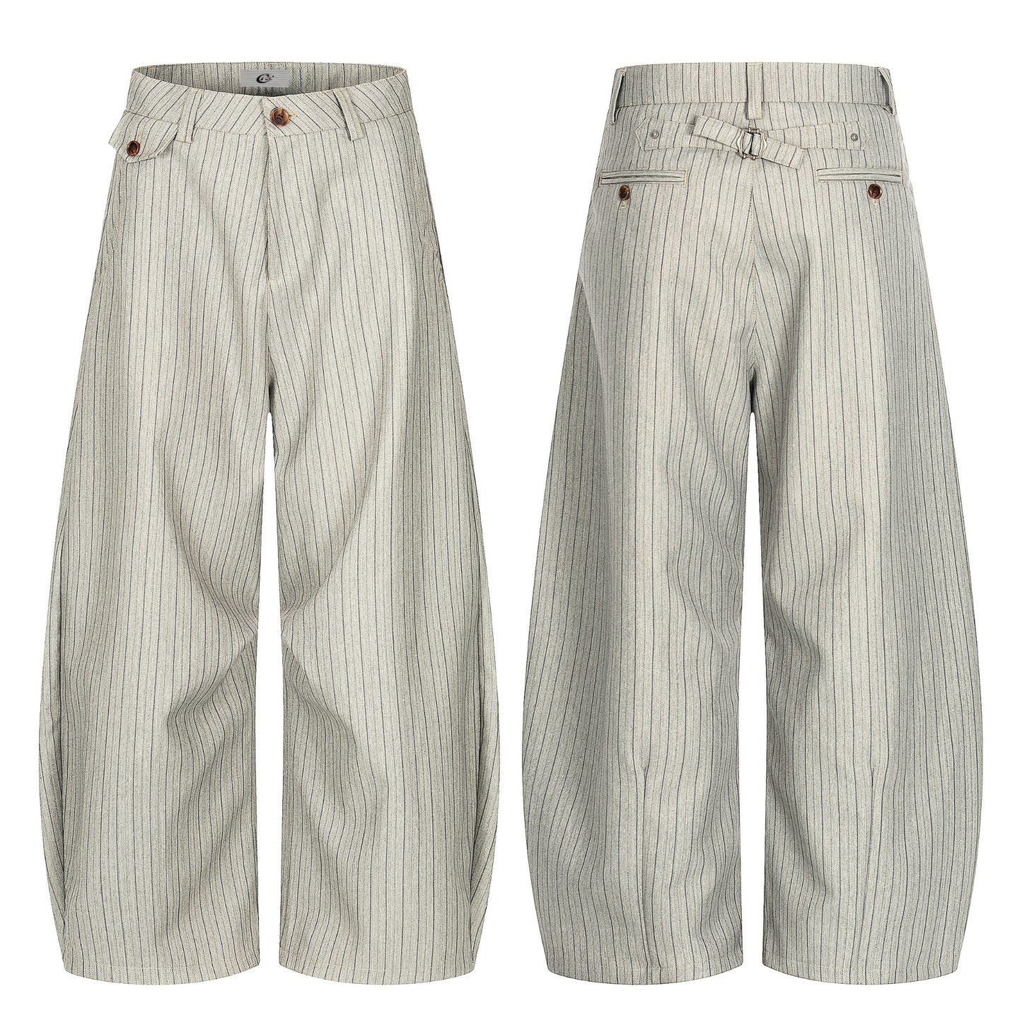 CapCabin Vintage Stripe Barrel Trousers