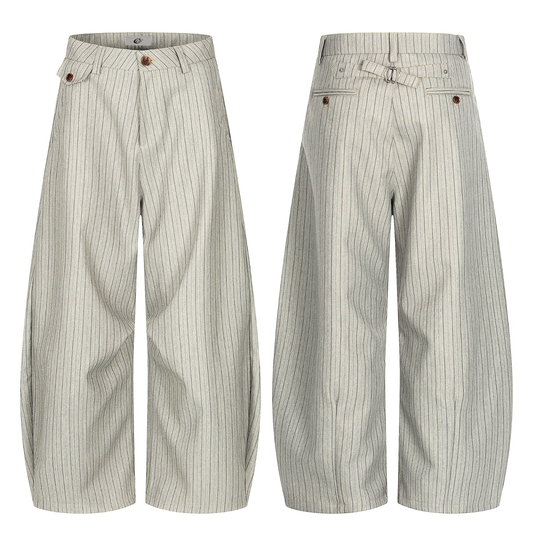 CapCabin Vintage Stripe Barrel Trousers