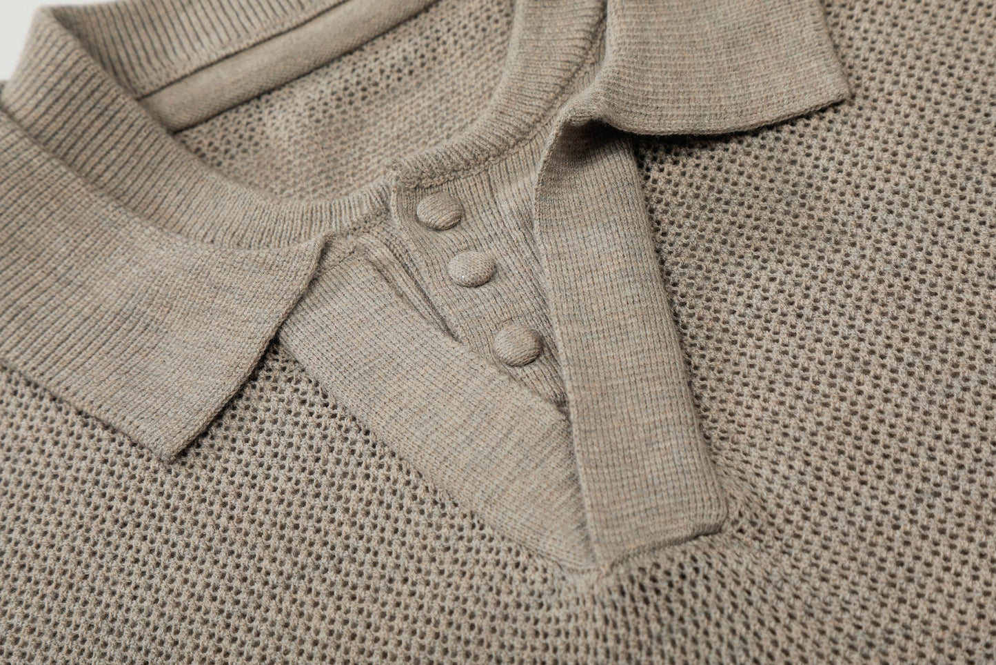 CapCabin “Open Knit Polo Tee”