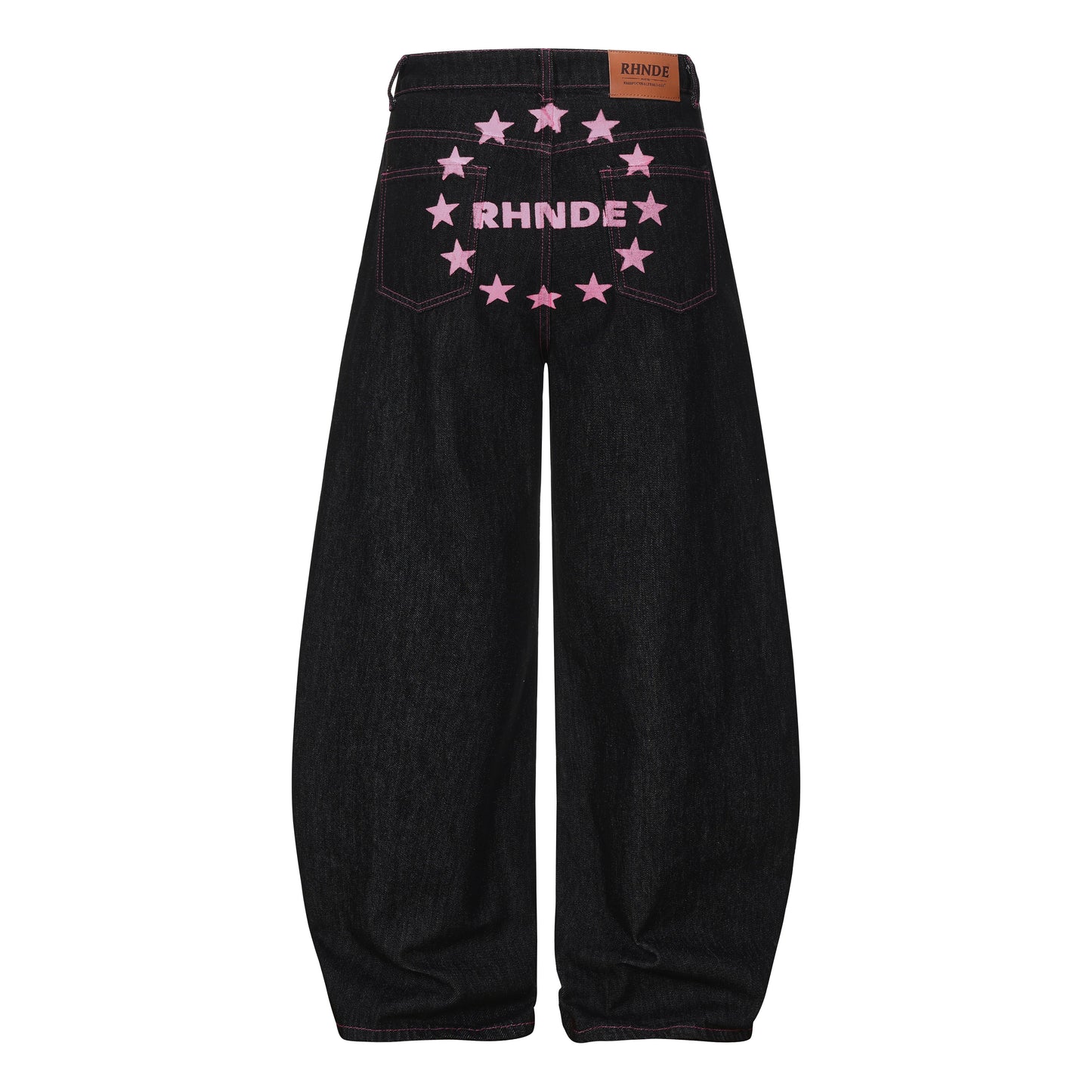 CapCabin Double Waist Star Denim Pants