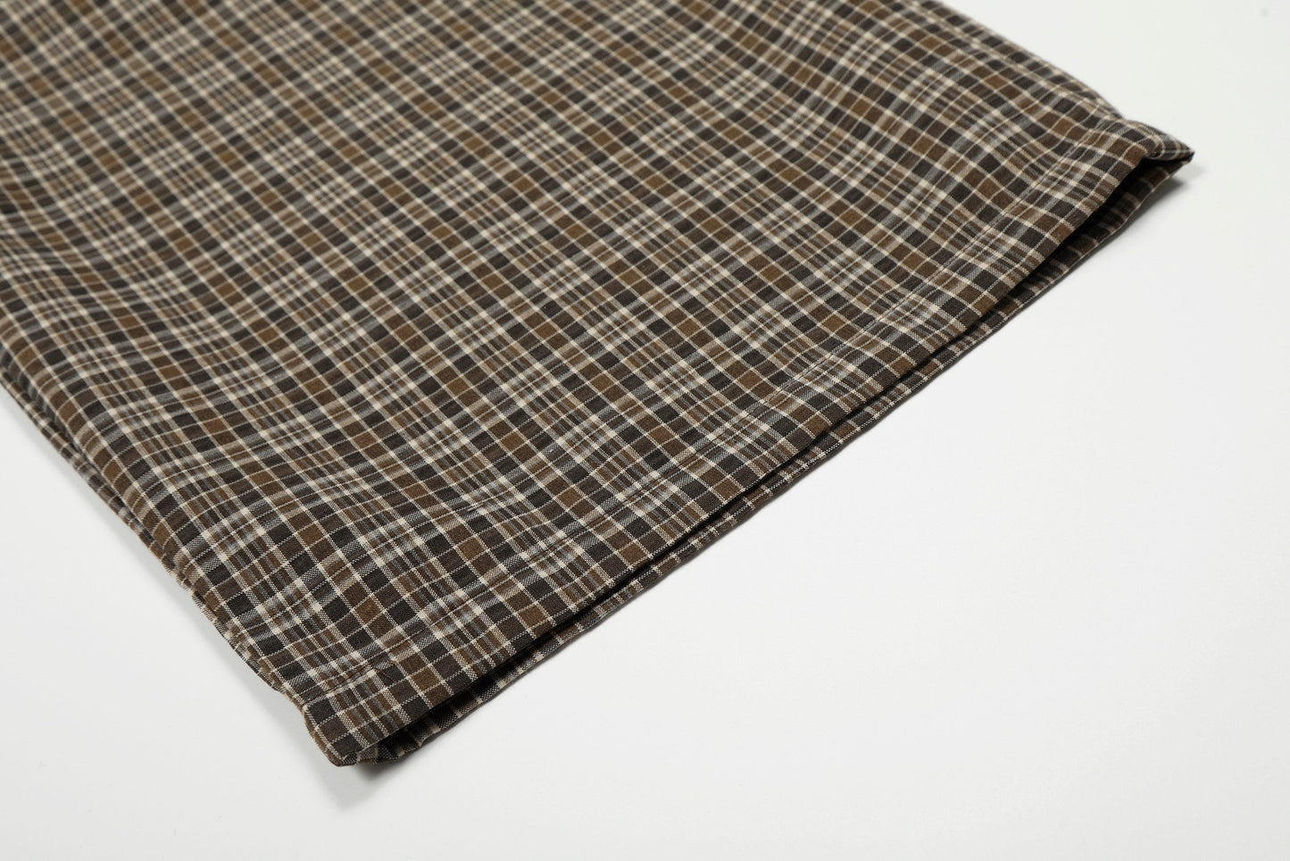 CapCabin “Vintage Check Wide-Leg Pants”