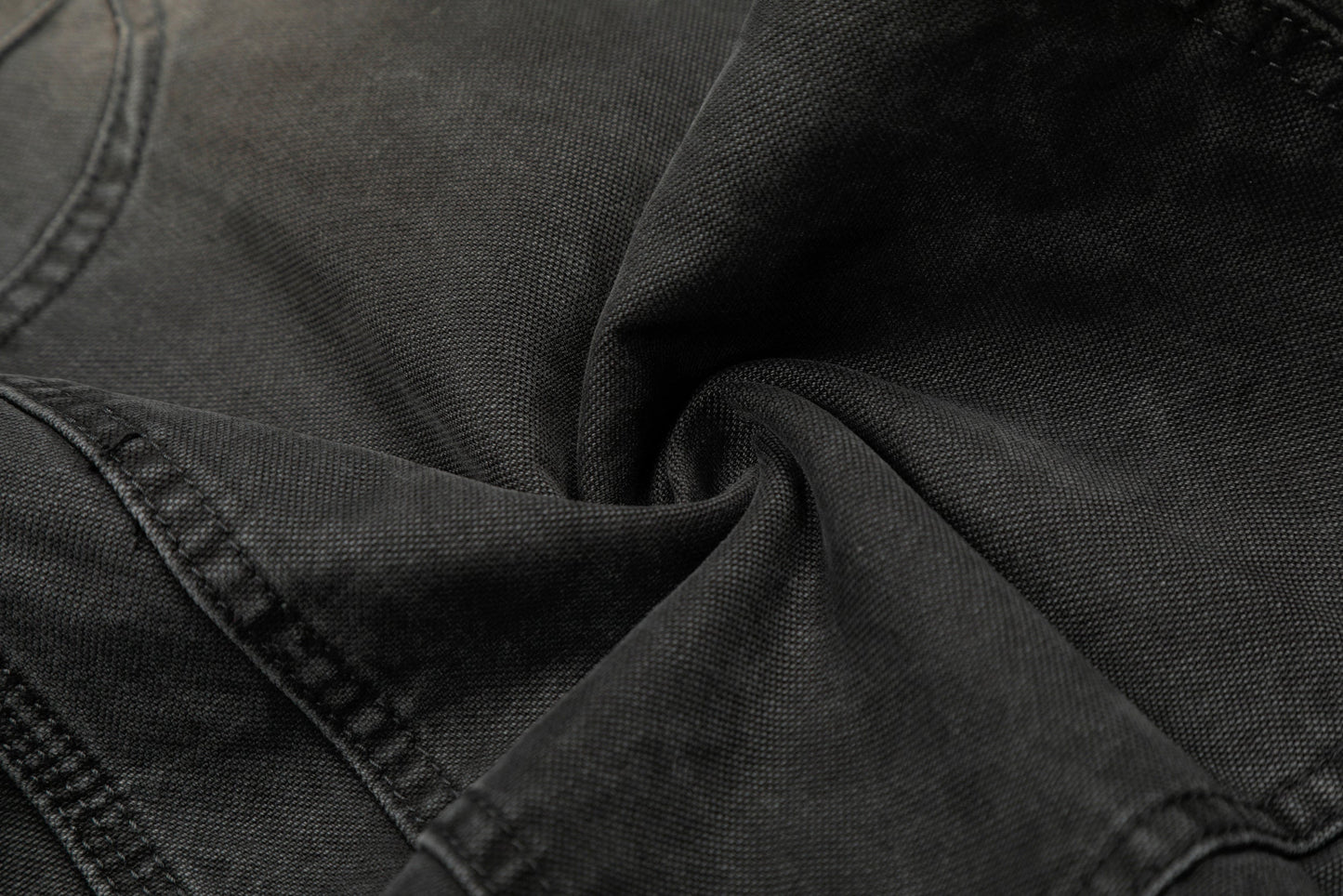 CapCabin Washed Utility Wide-Leg Denim Pants