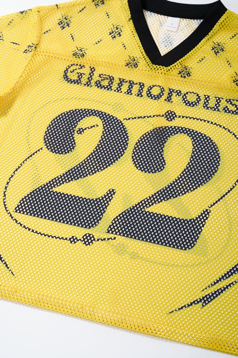CapCabin “Glamorous 22” Mesh Jersey T-Shirt