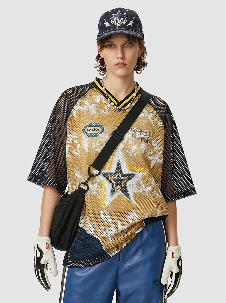 CapCabin “Star Impact” Mesh Jersey T-Shirt