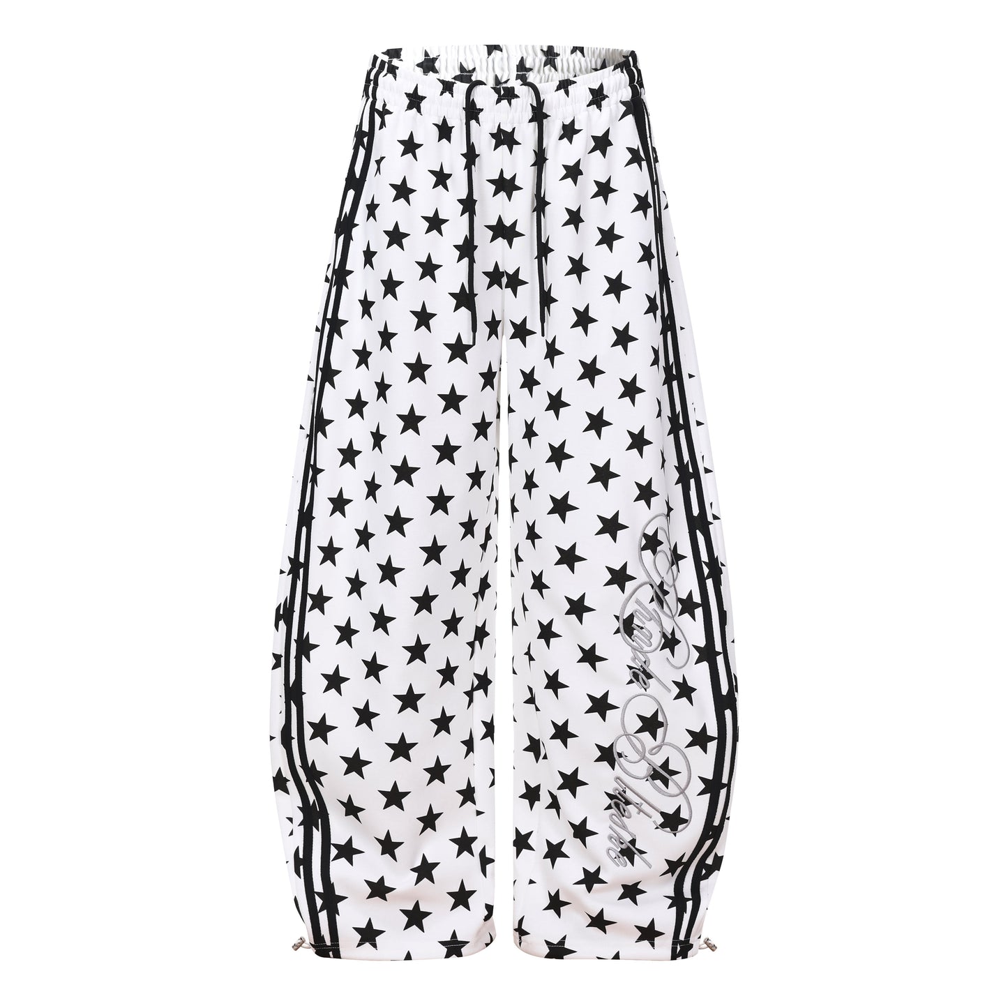 CapCabin Star Print Wide-Leg Sweatpants