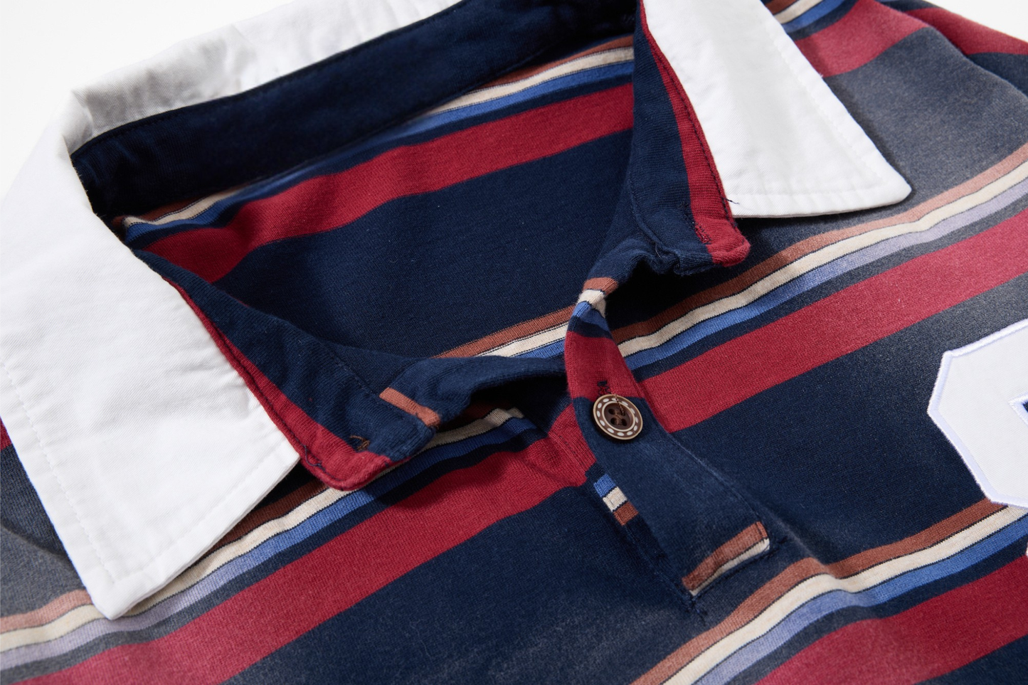 CapCabin Layered Stripe Polo Long-Sleeve