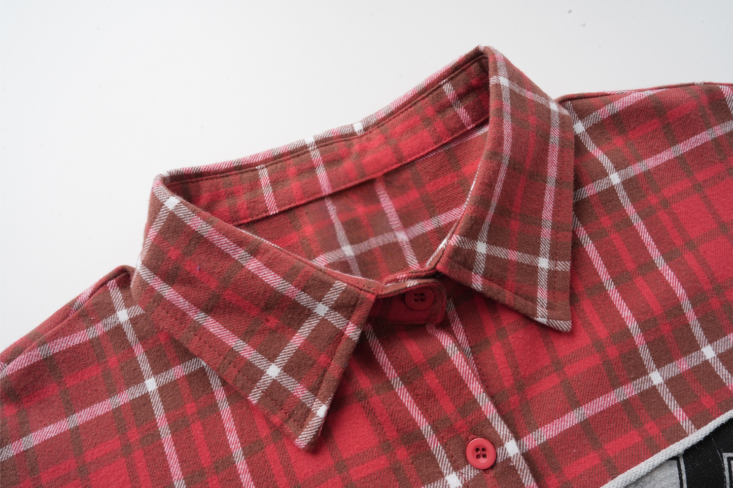CapCabin Patchwork Plaid Button-Up Shirt