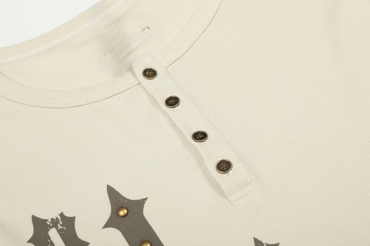 CapCabin Graphic Long Sleeve Henley Tee