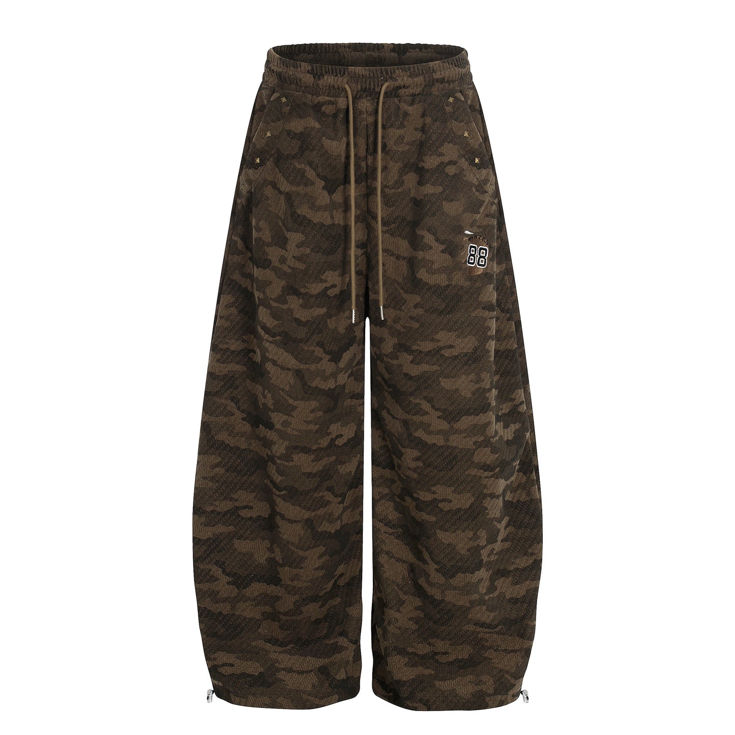 CapCabin Vintage Camo Wide-Leg Sweatpants