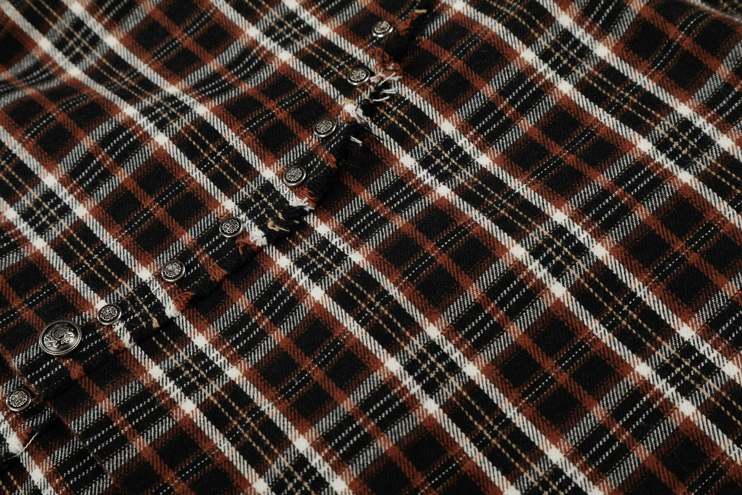 CapCabin “Distressed Plaid Short Sleeve Shirt”