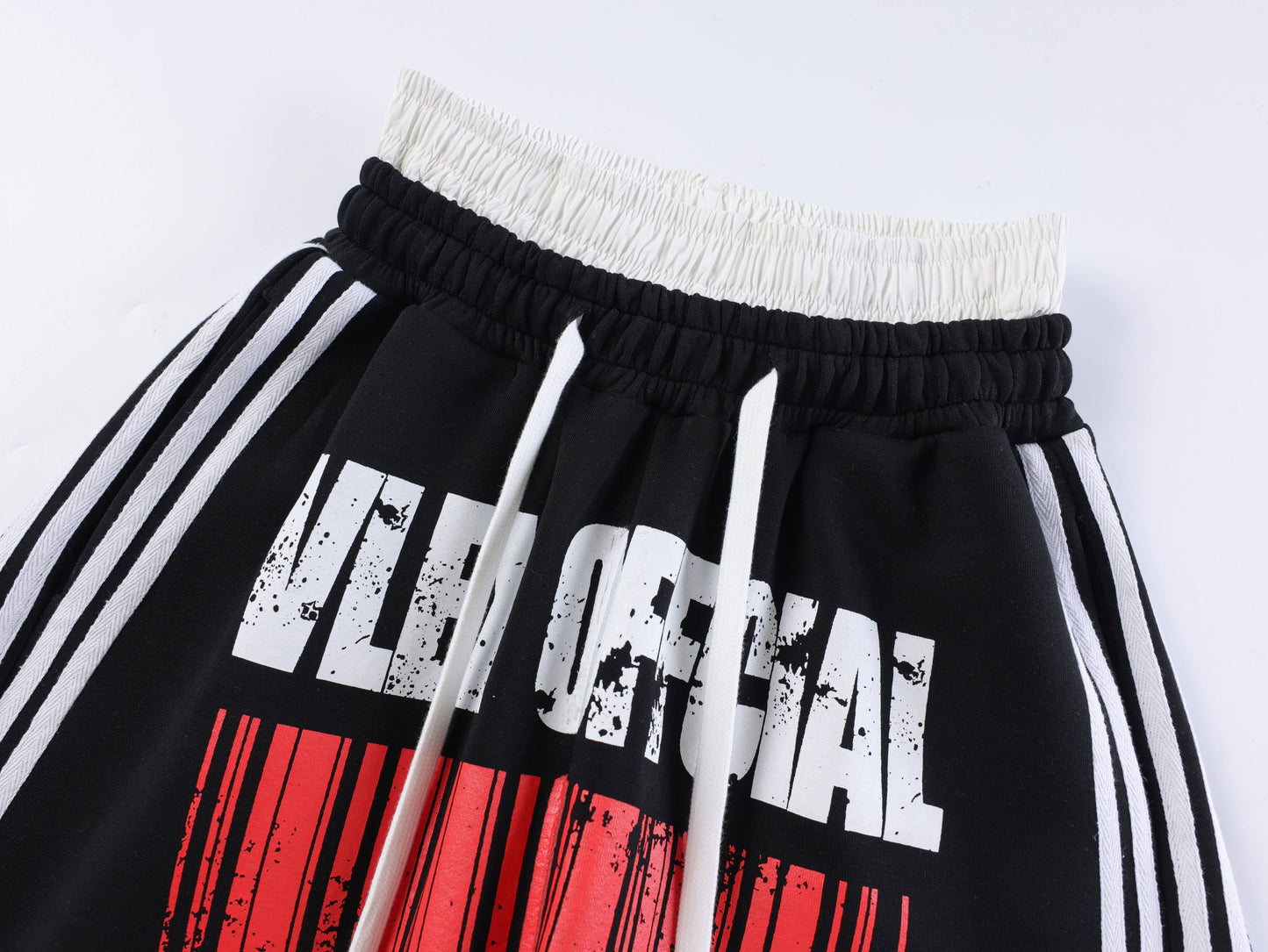 CapCabin Barcode Graphic Wide-Leg Pants