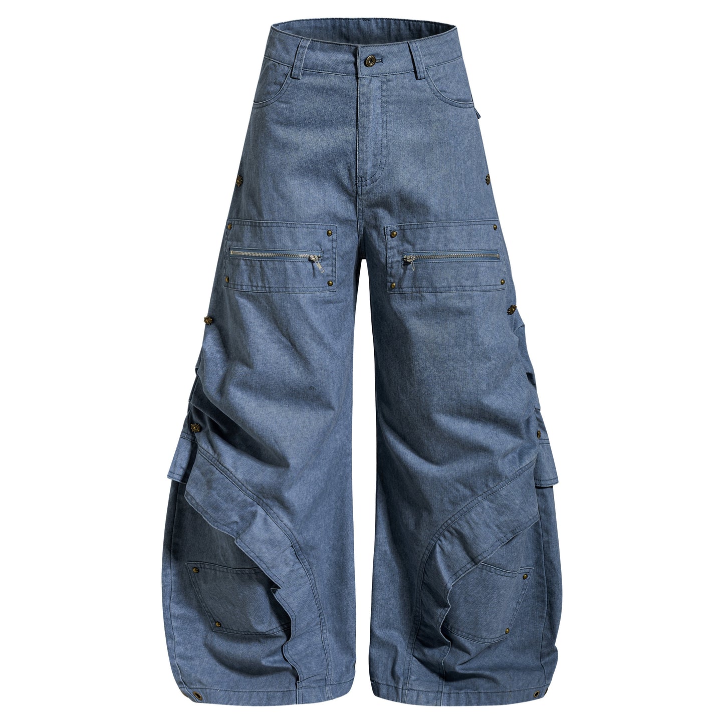 CapCabin Multi-Zip Panel Denim Pants