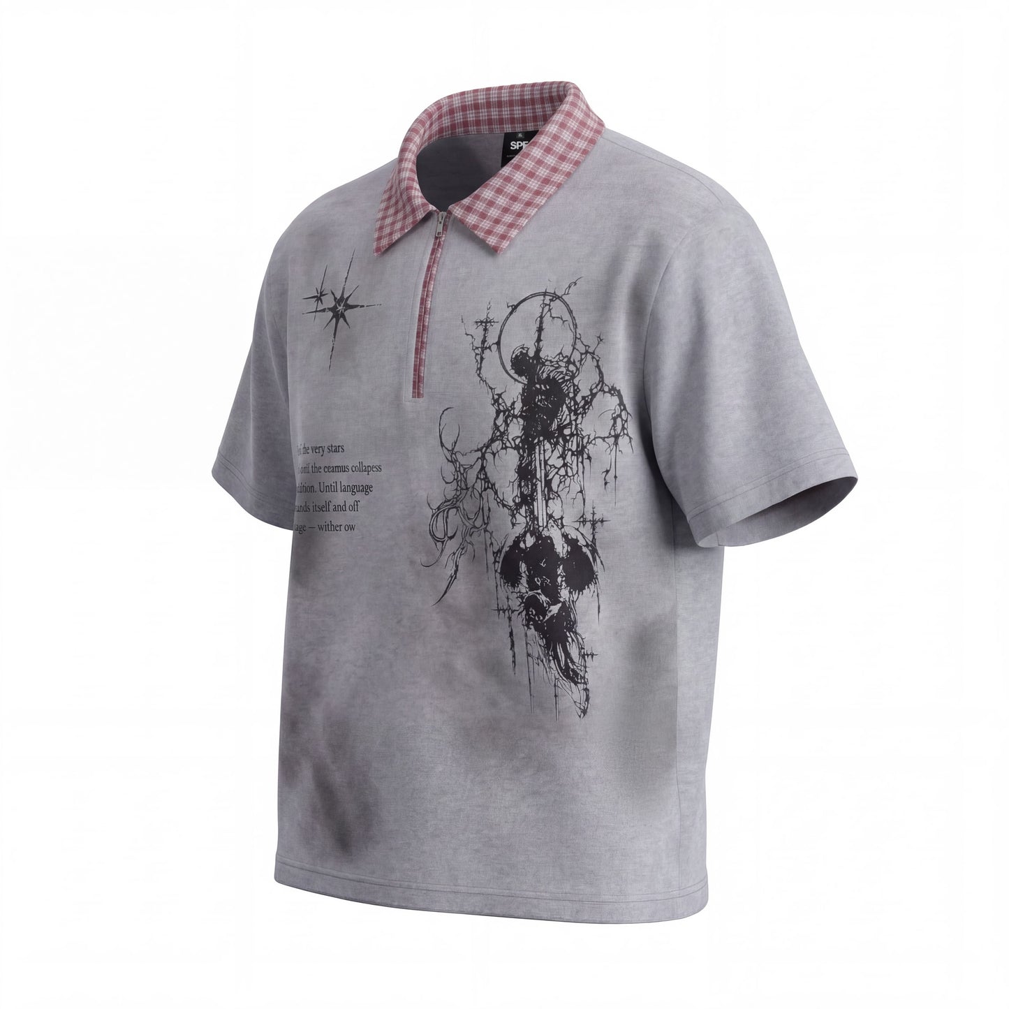 CapCabin “Grunge Star Zip Polo Tee”