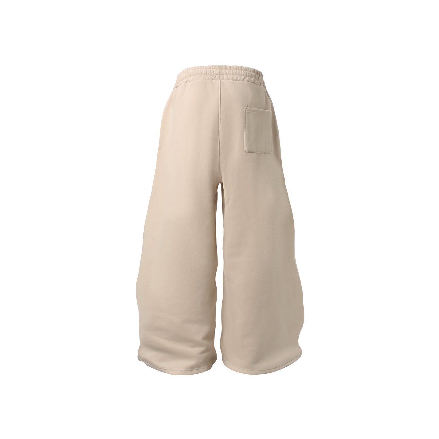 CapCabin Fleece-Lined Retro Letter Wide-Leg Sweatpants