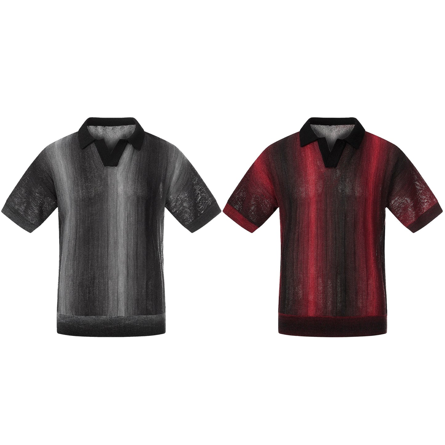 CapCabin “Gradient Knit Polo Tee”