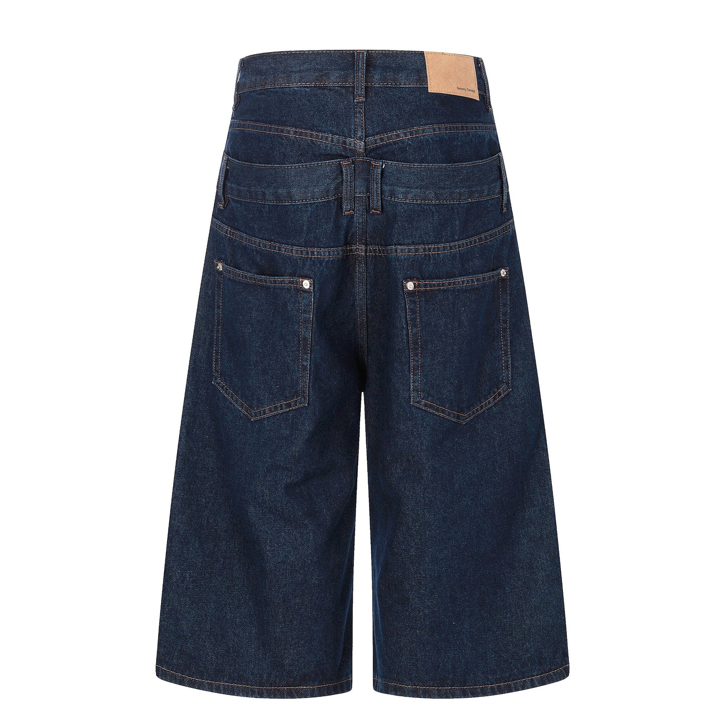 CapCabin “Layered Panel Denim Shorts”