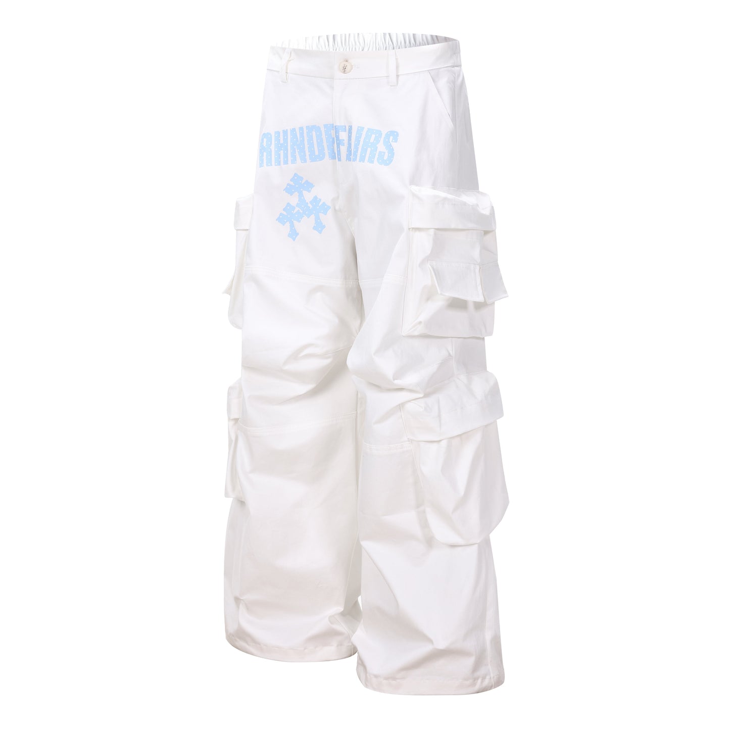 CapCabin Graphic Cargo Wide-Leg Pants