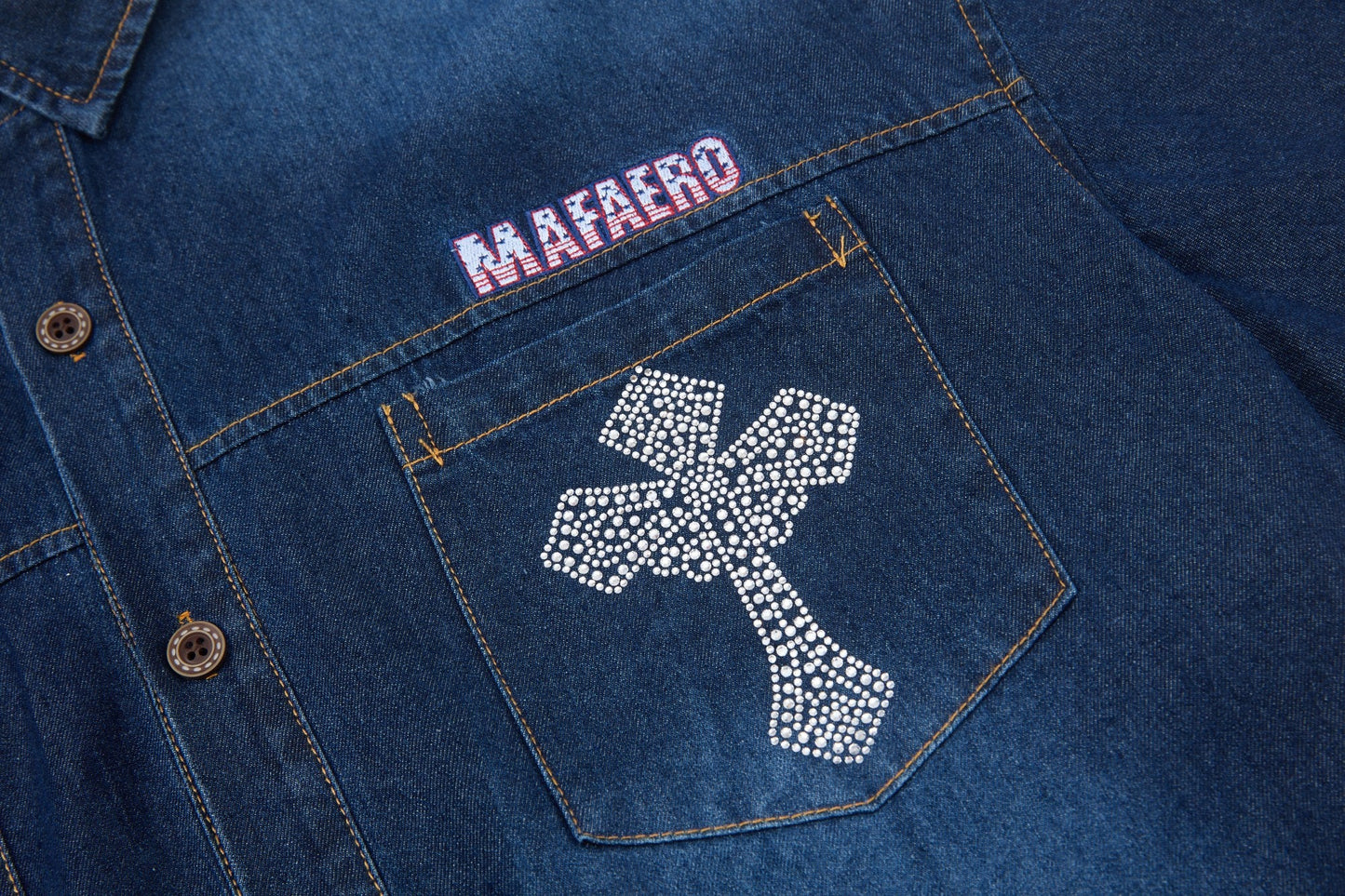 CapCabin “Cross Denim Shirt”