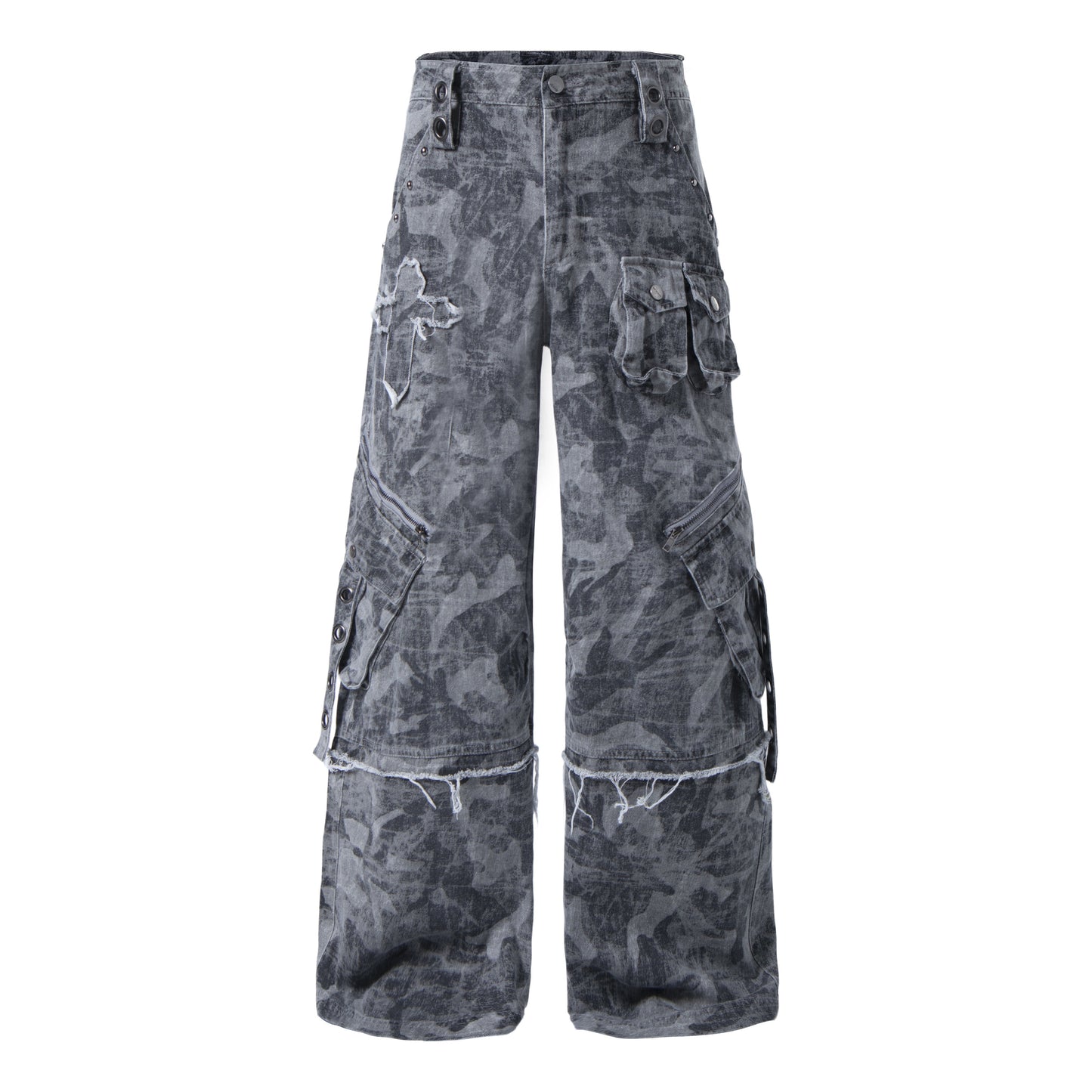 CapCabin Distressed Multi-Pocket Cargo Pants