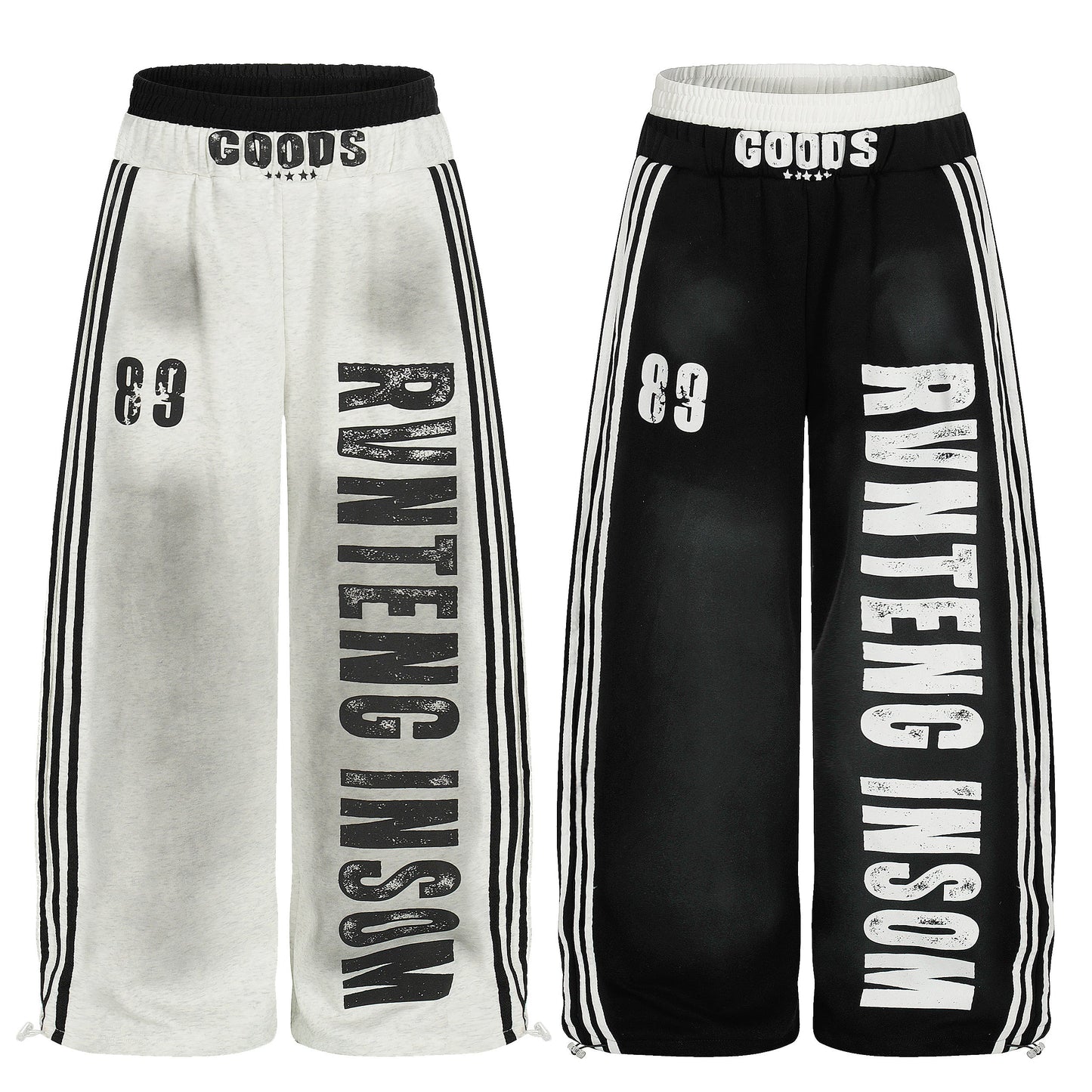 CapCabin Bold Letter Stripe Track Pants