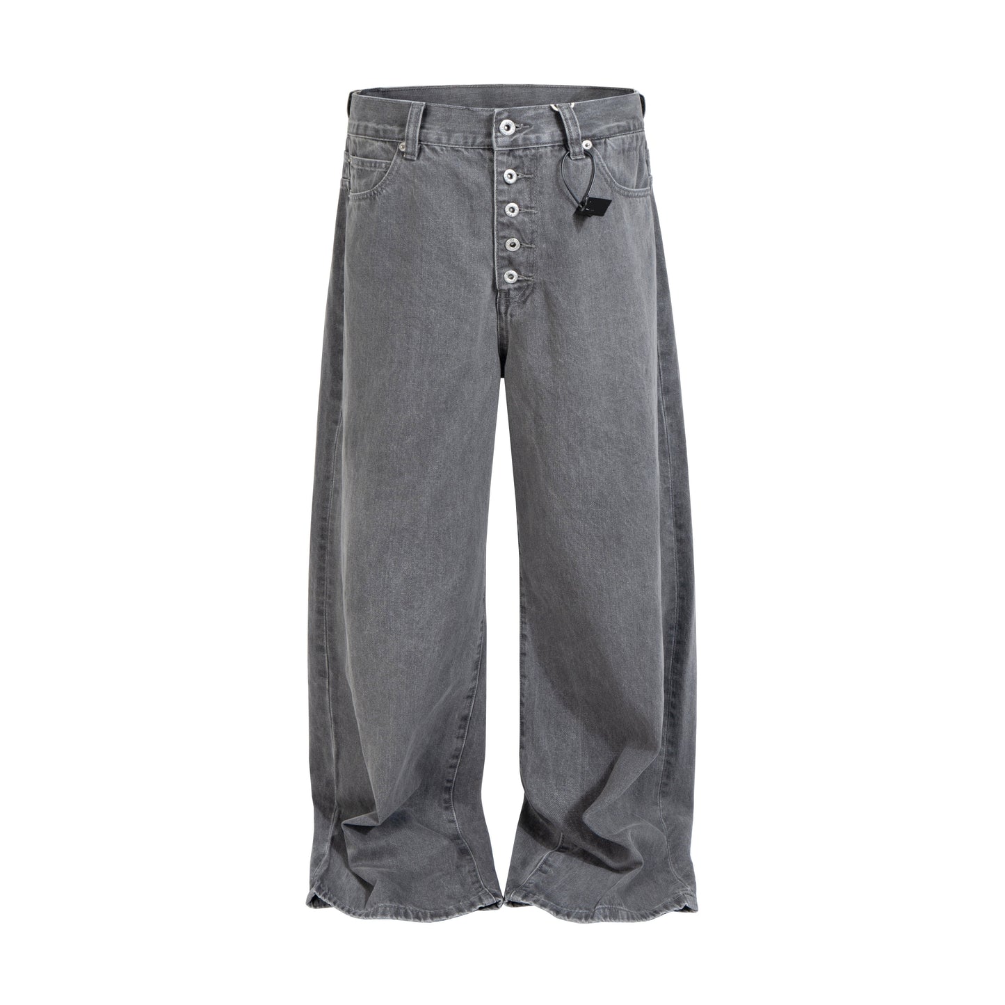 CapCabin Button-Fly Washed Denim Pants