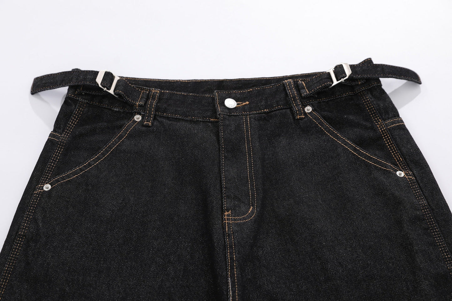 CapCabin “Raw Edge Denim Cargo Shorts”