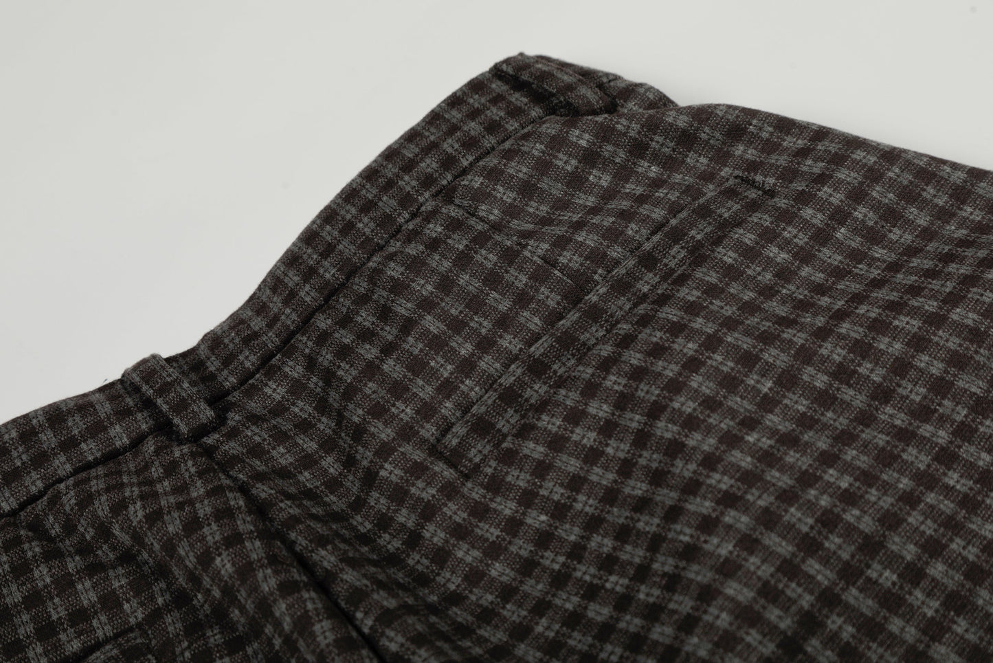 CapCabin Wide-Leg Plaid Trousers