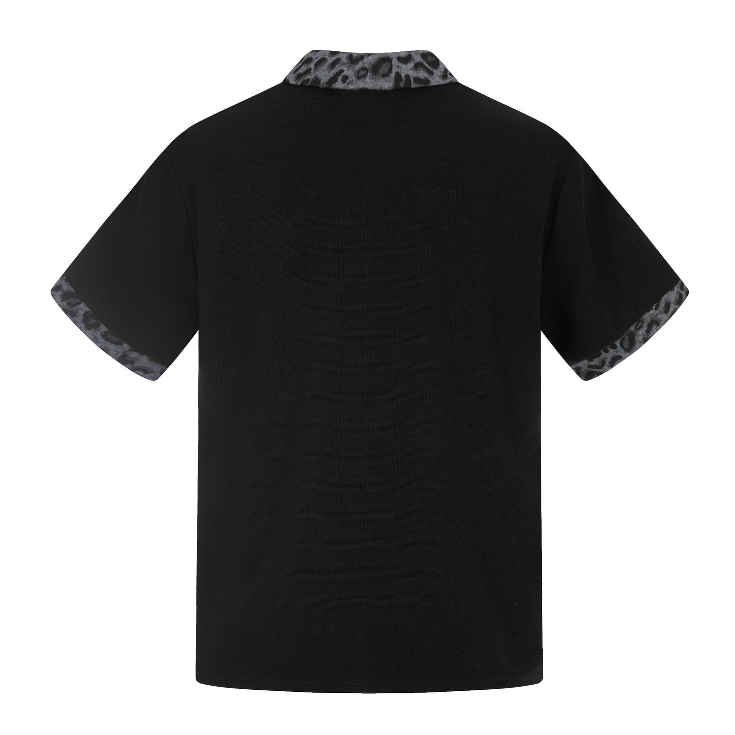 CapCabin “Leopard Collar Graphic Polo Tee”