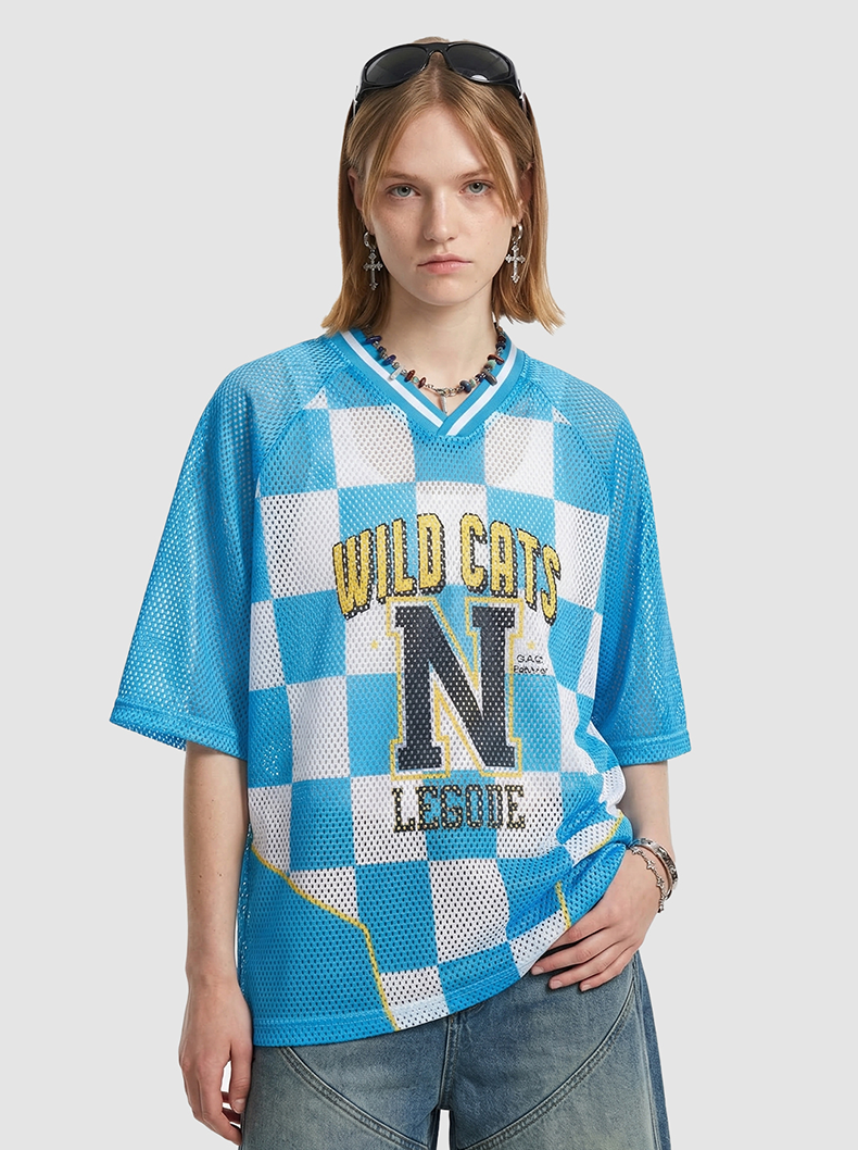 CapCabin “Wild Cats N” Mesh Jersey T-Shirt