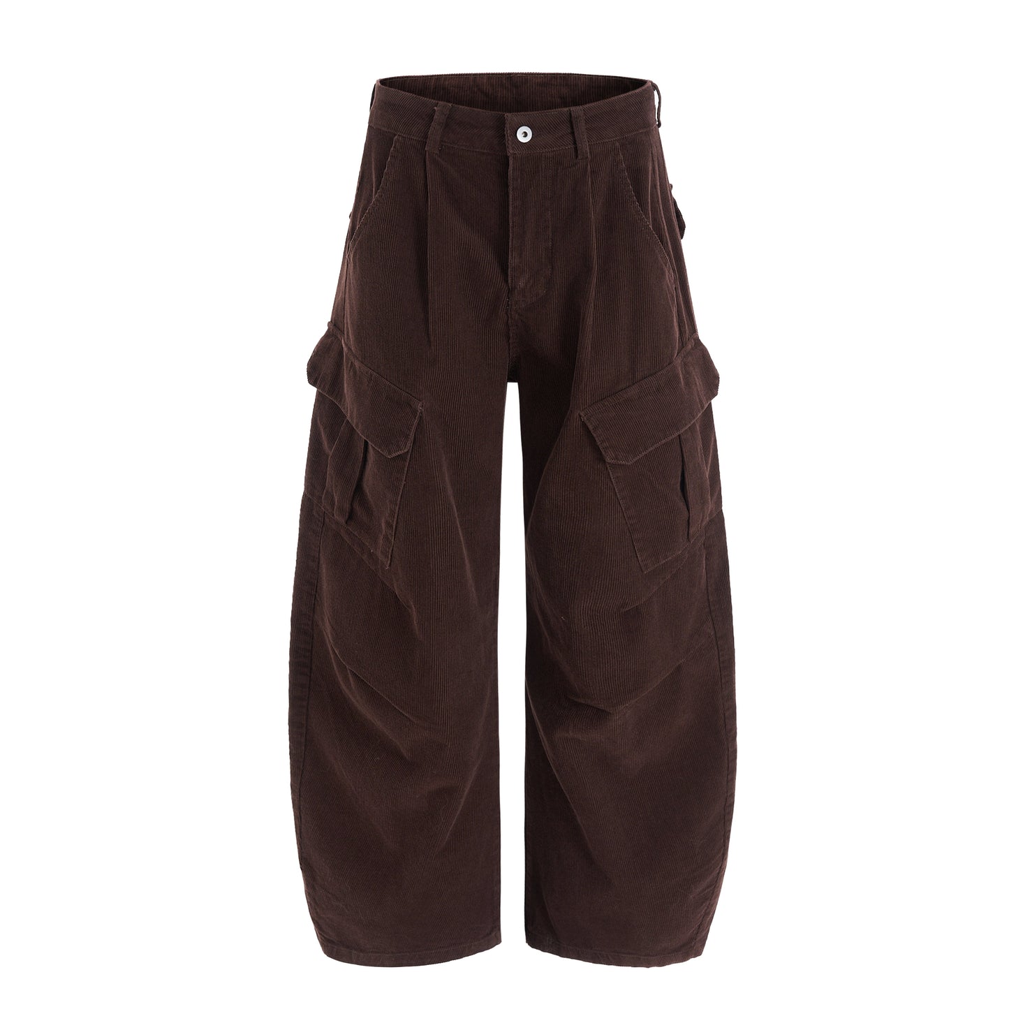 CapCabin Corduroy Cargo Wide-Leg Pants