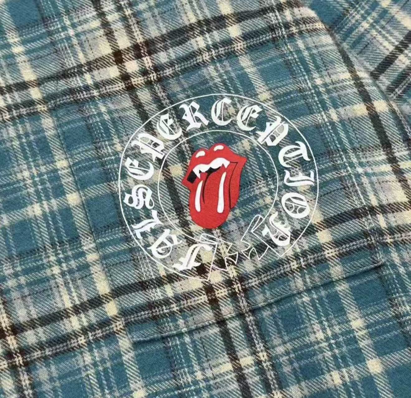 Vintage Plaid Graphic Frayed Hem Shirt