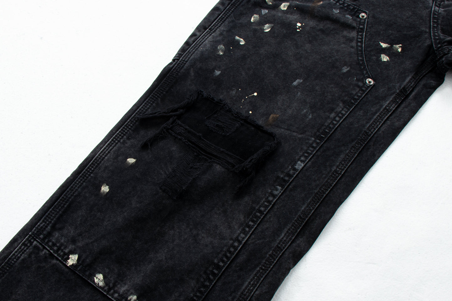 CapCabin Distressed Workwear Denim Pants