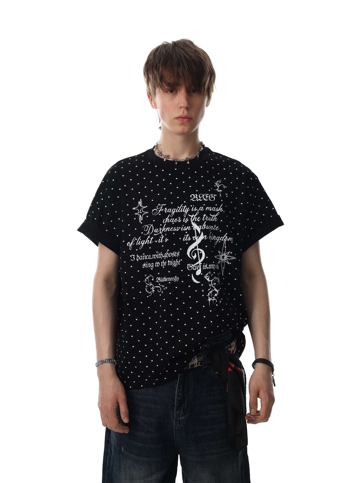 CapCabin “Allover Micro-Print Graphic Tee”