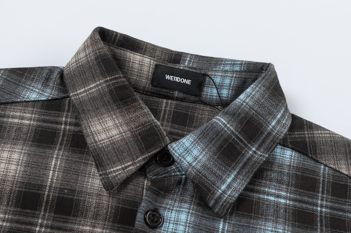 WELLDONE Split Plaid Overshirt