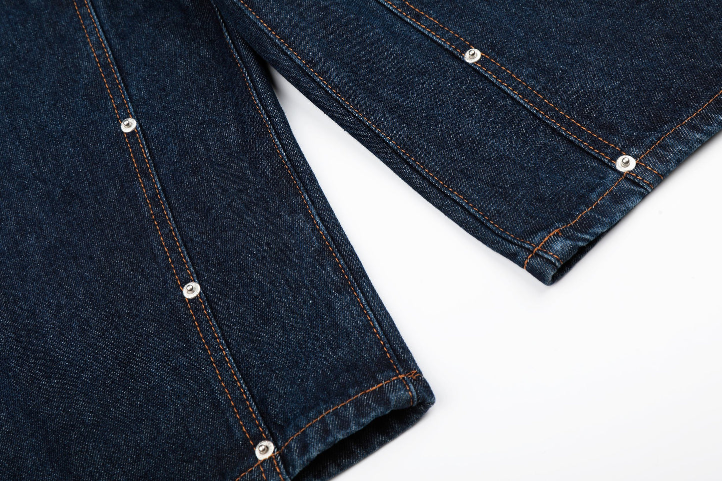 CapCabin “Layered Panel Denim Shorts”