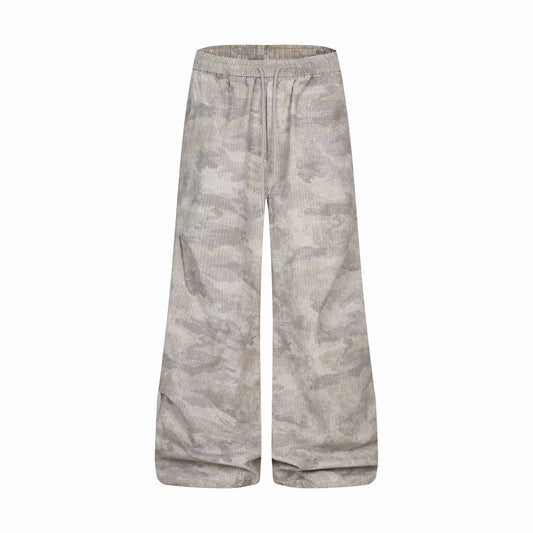 CapCabin Washed Camo Wide-Leg Pants