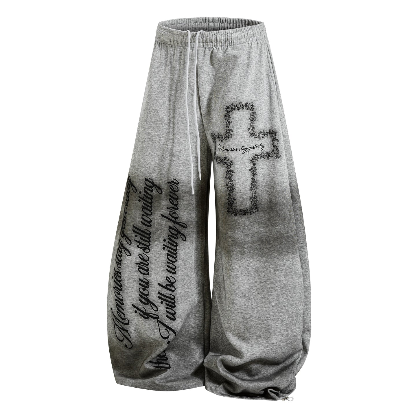 CapCabin Cross Script Wide-Leg Sweatpants
